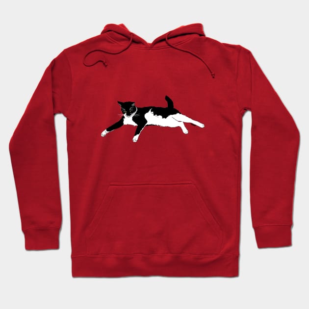 Cute Tuxedo Cat I want to play  Copyright TeAnne Hoodie by TeAnne